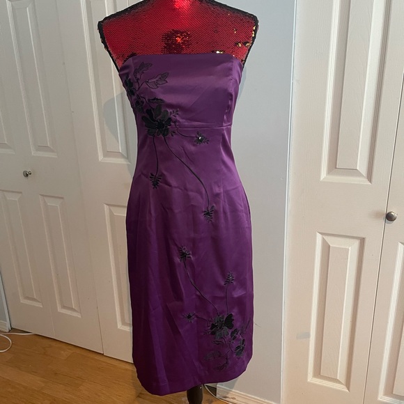 Purple strapless or straps dress - Picture 8 of 10